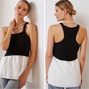 Anthropologie Black and White Tank Top